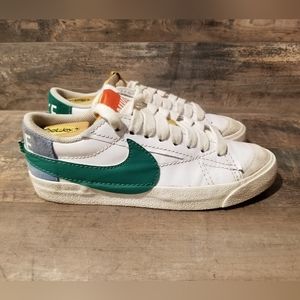 Nike Blazer Low 77 Jumbo - Mismatch White Green Blue Women's
